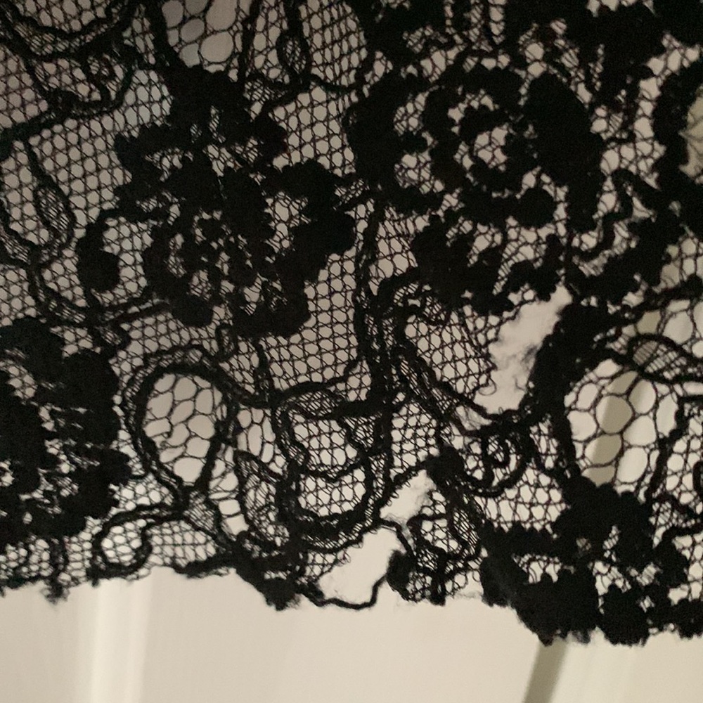 Free People gray and black lace shirt sz Small - Picture 4 of 9